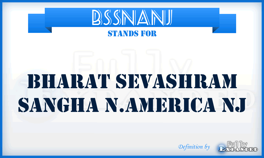 BSSNANJ - Bharat Sevashram Sangha N.America NJ