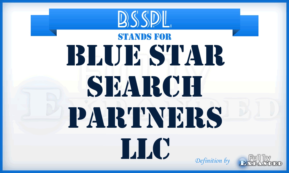 BSSPL - Blue Star Search Partners LLC