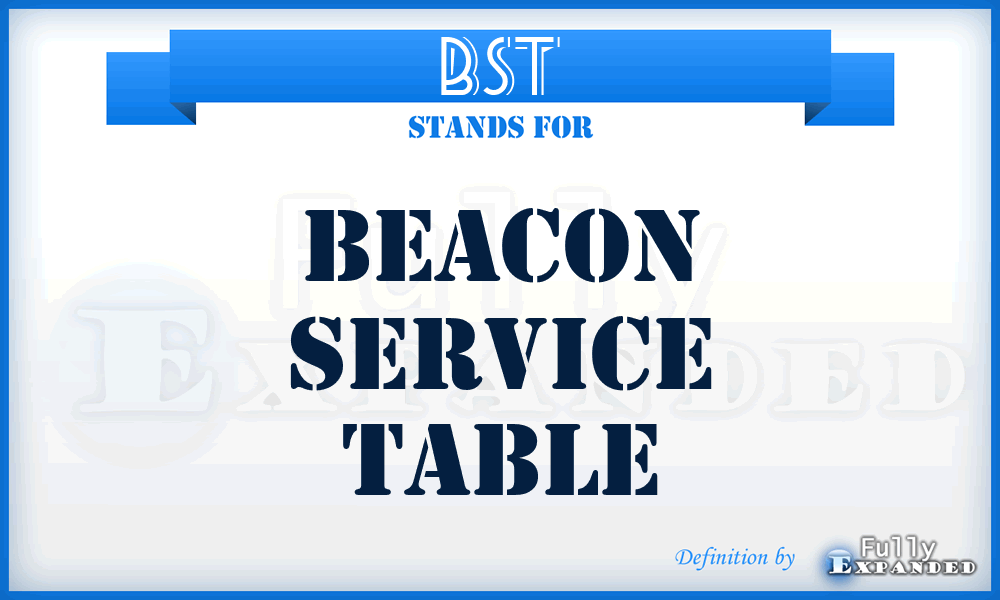 BST - Beacon Service Table