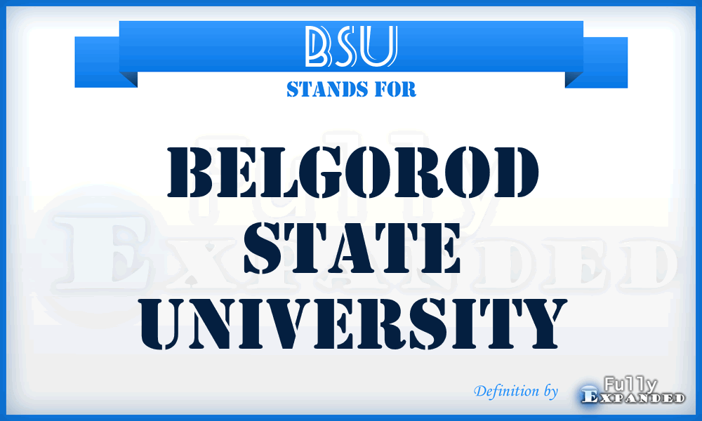 BSU - Belgorod State University