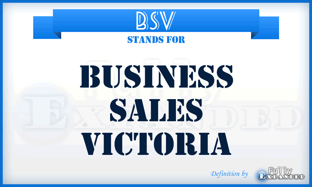 BSV - Business Sales Victoria