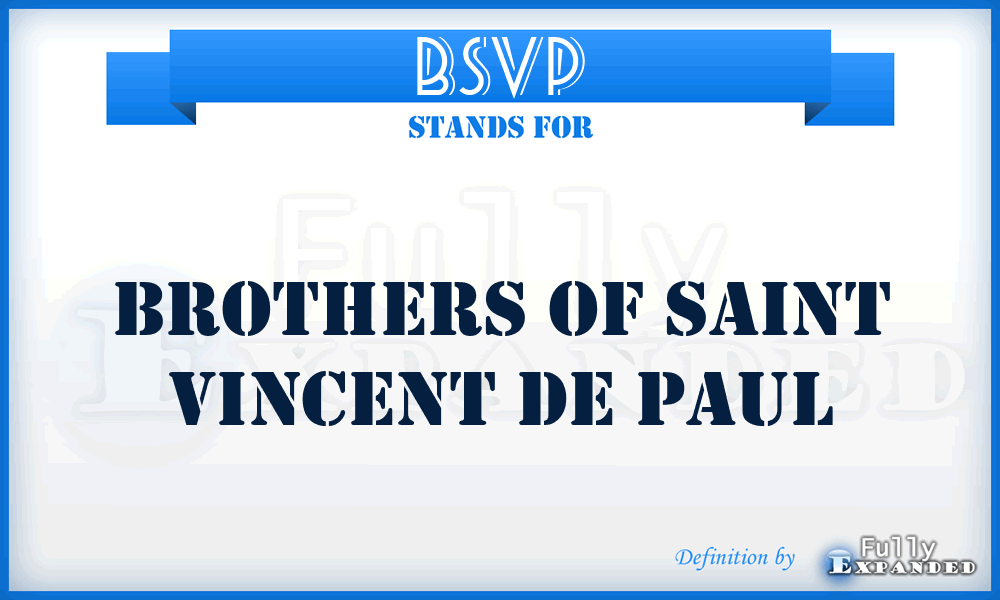 BSVP - Brothers of Saint Vincent de Paul