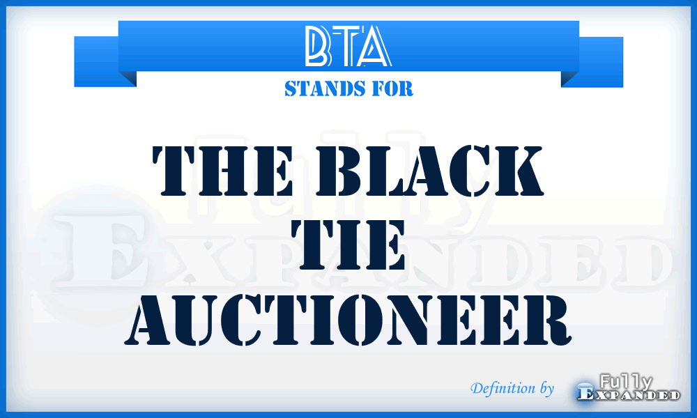 BTA - The Black Tie Auctioneer