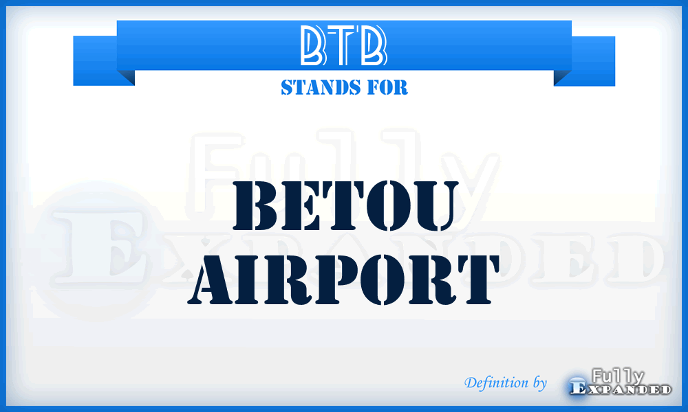 BTB - Betou airport