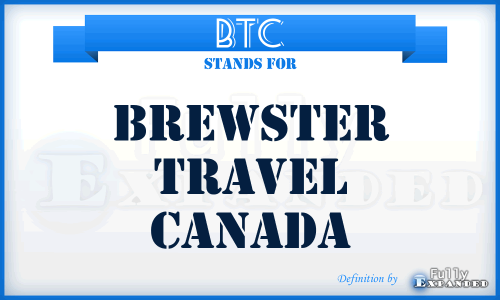 BTC - Brewster Travel Canada