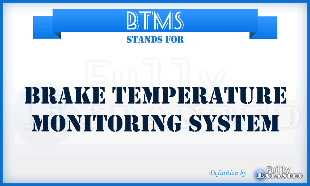 BTMS - Brake Temperature Monitoring System