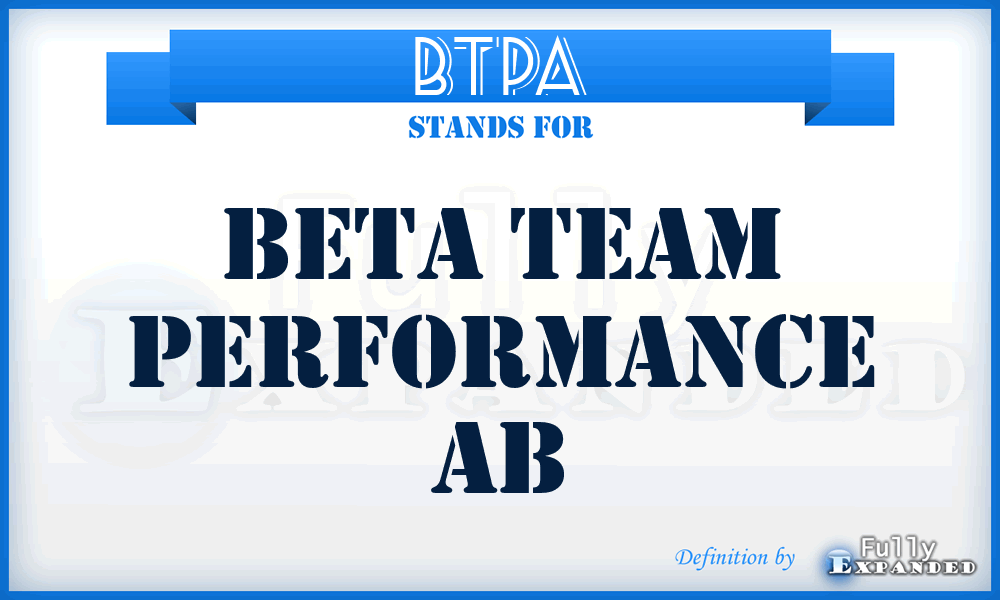 BTPA - Beta Team Performance Ab