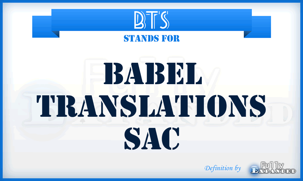 BTS - Babel Translations Sac