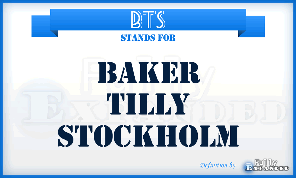 BTS - Baker Tilly Stockholm