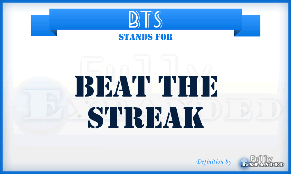 BTS - Beat The Streak