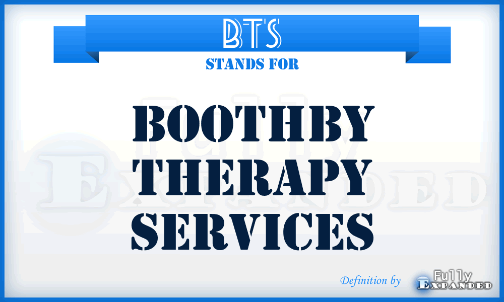 BTS - Boothby Therapy Services