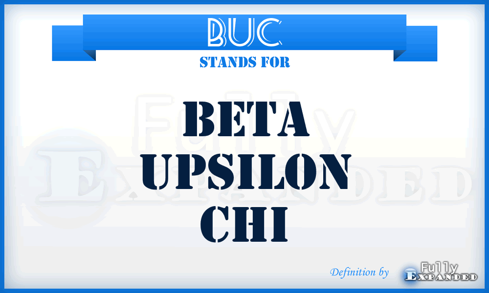 BUC - Beta Upsilon Chi