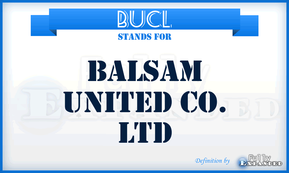 BUCL - Balsam United Co. Ltd