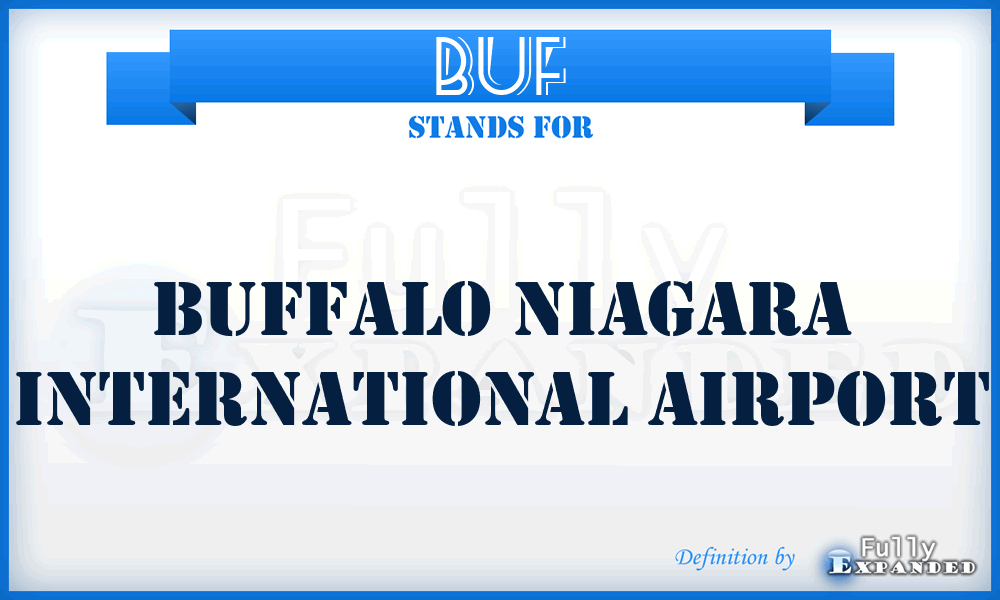 BUF - Buffalo Niagara International airport