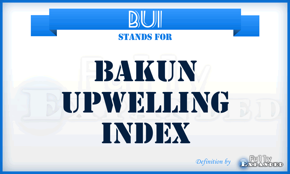 BUI - Bakun Upwelling Index