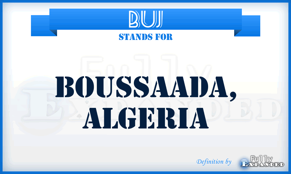 BUJ - Boussaada, Algeria