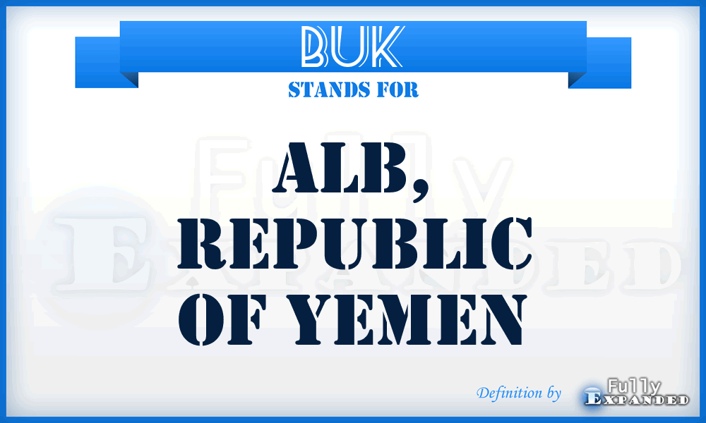 BUK - Alb, Republic of Yemen