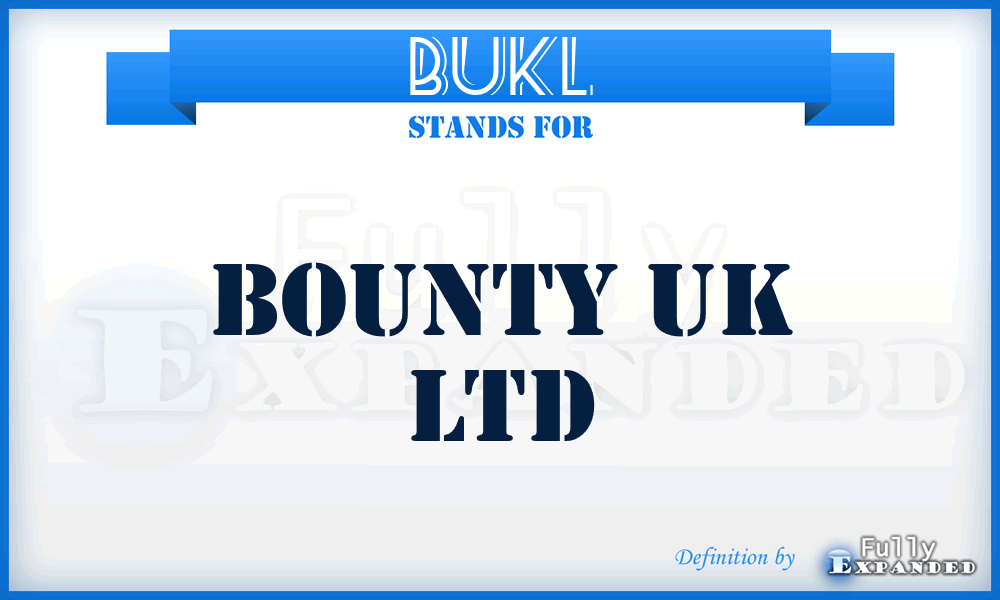 BUKL - Bounty UK Ltd