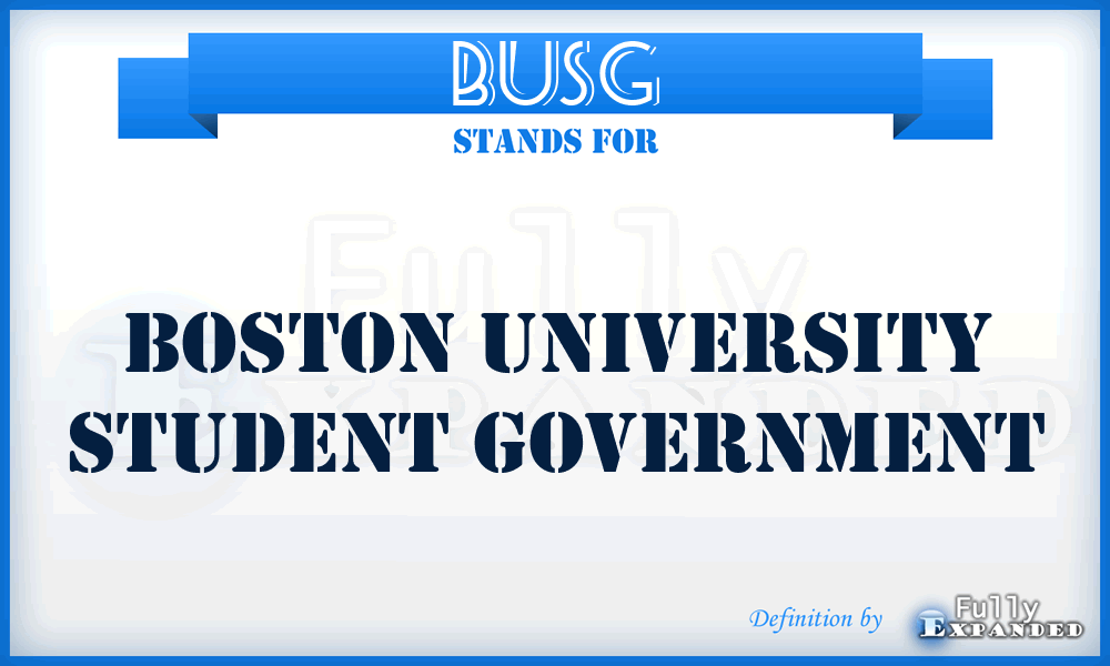 BUSG - Boston University Student Government