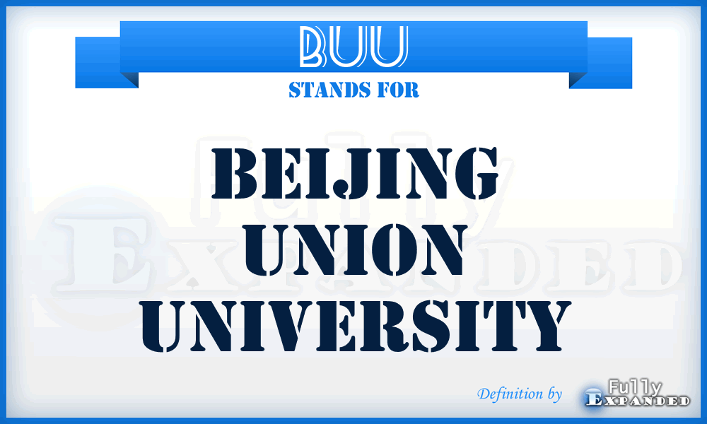 BUU - Beijing Union University