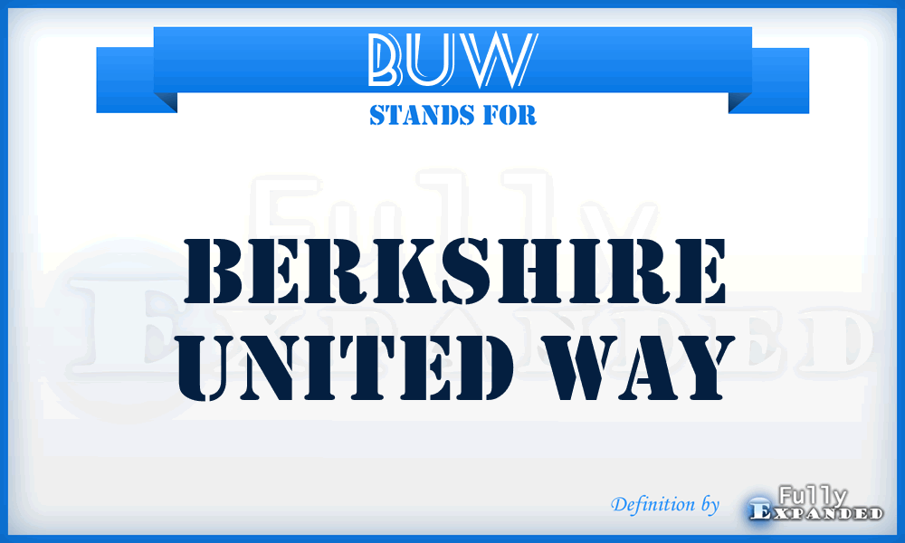 BUW - Berkshire United Way