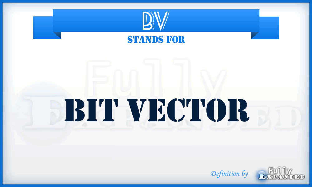 BV - Bit Vector