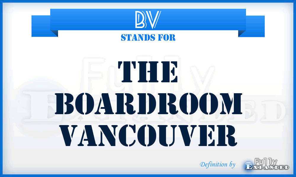 BV - The Boardroom Vancouver