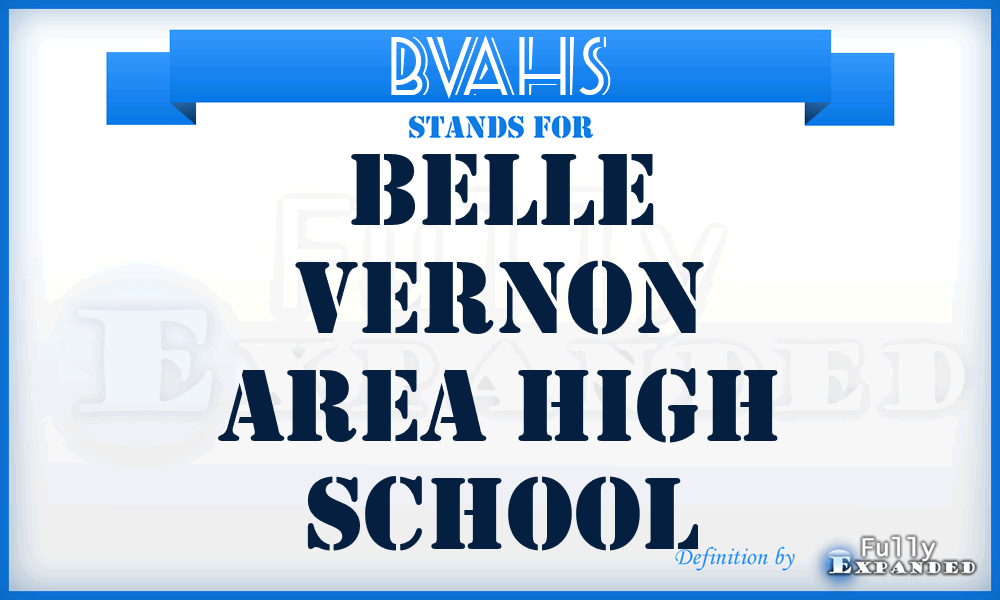 BVAHS - Belle Vernon Area High School