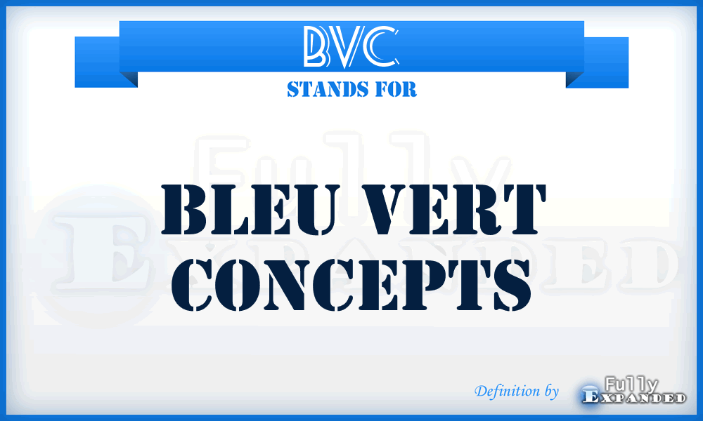 BVC - Bleu Vert Concepts
