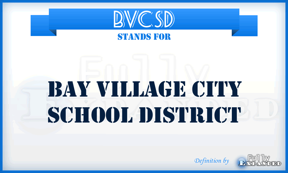 BVCSD - Bay Village City School District
