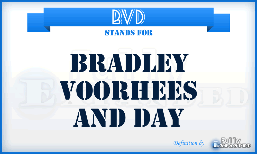 BVD - Bradley Voorhees And Day