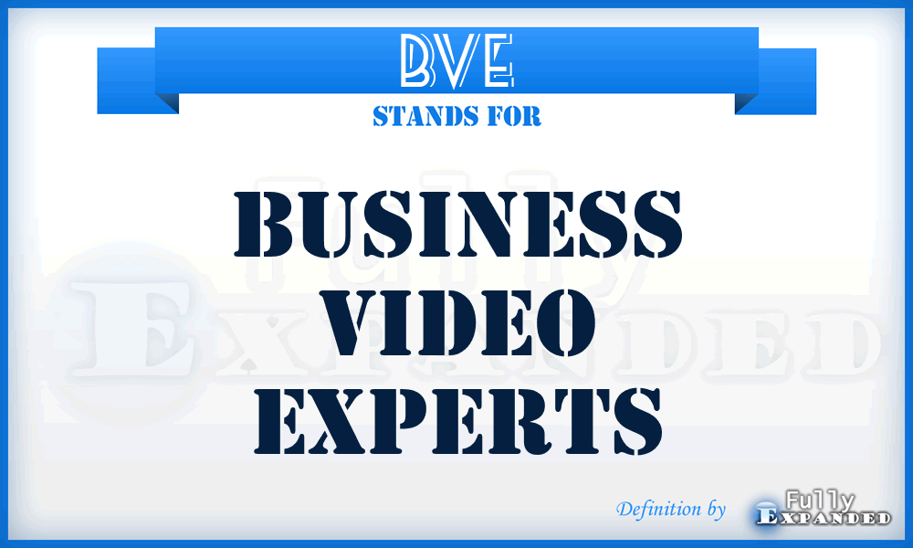 BVE - Business Video Experts