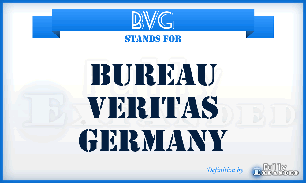 BVG - Bureau Veritas Germany