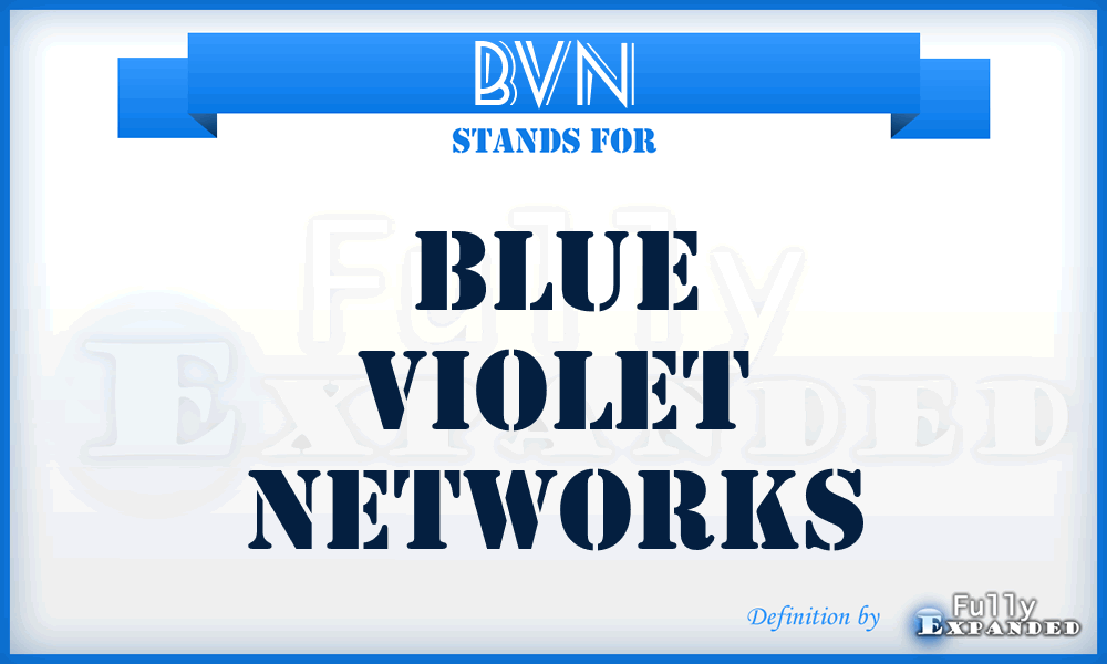 BVN - Blue Violet Networks