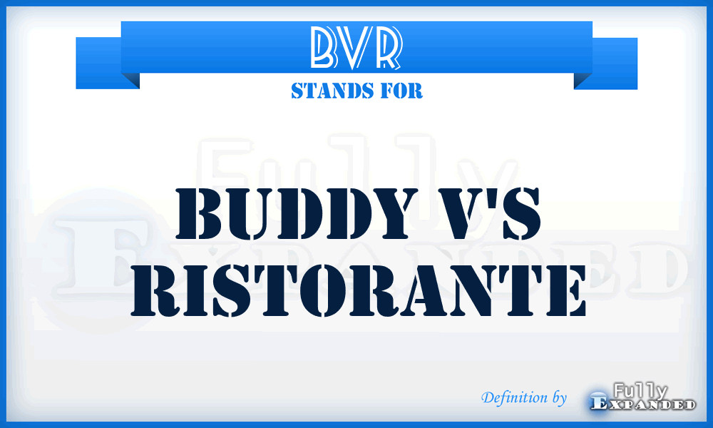 BVR - Buddy V's Ristorante