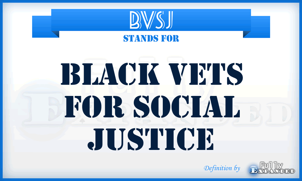 BVSJ - Black Vets for Social Justice
