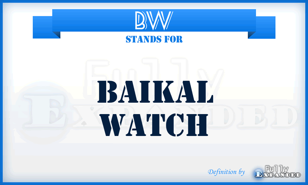 BW - Baikal Watch