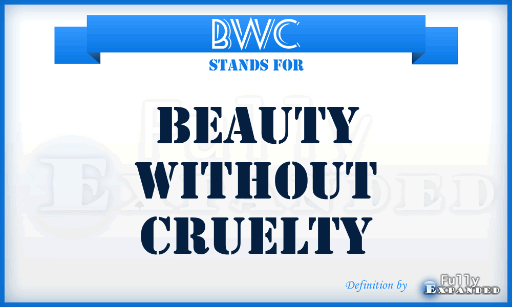 BWC - Beauty Without Cruelty