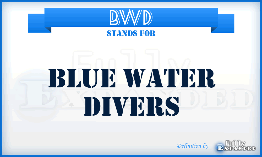 BWD - Blue Water Divers