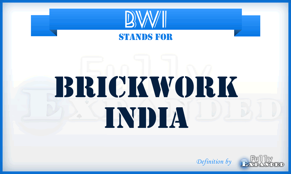 BWI - Brickwork India