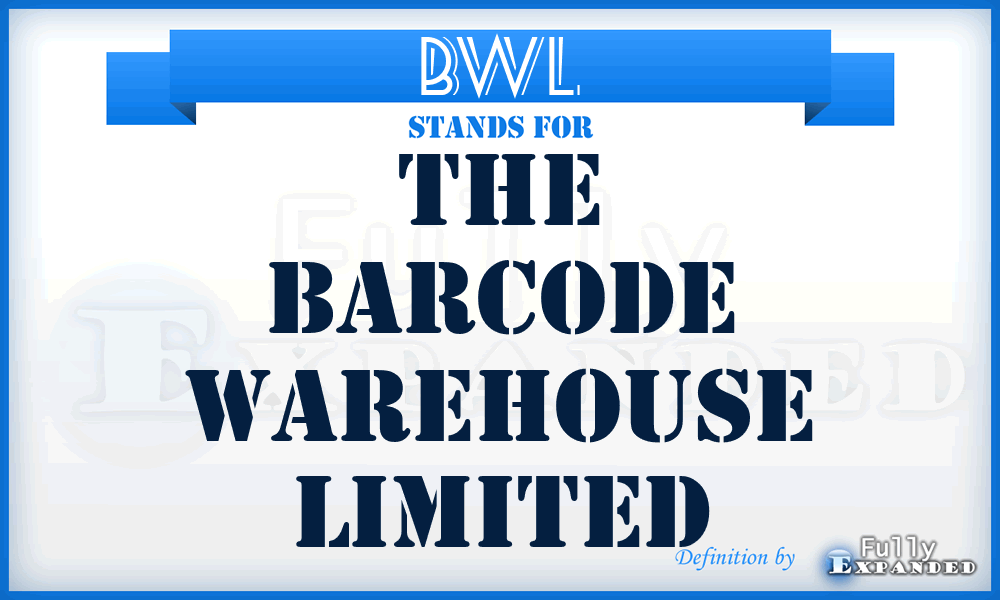 BWL - The Barcode Warehouse Limited