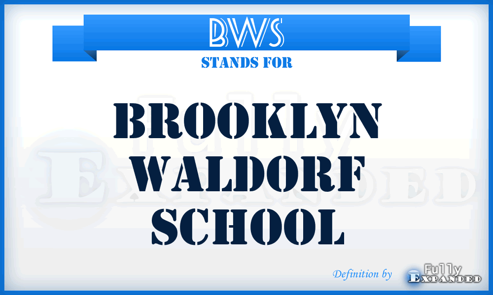 BWS - Brooklyn Waldorf School