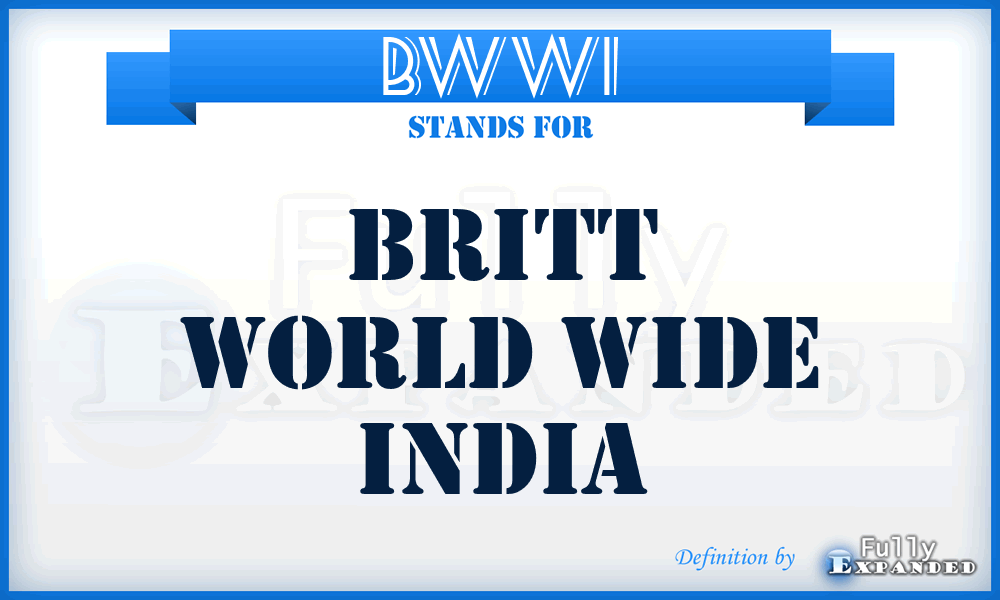 BWWI - Britt World Wide India