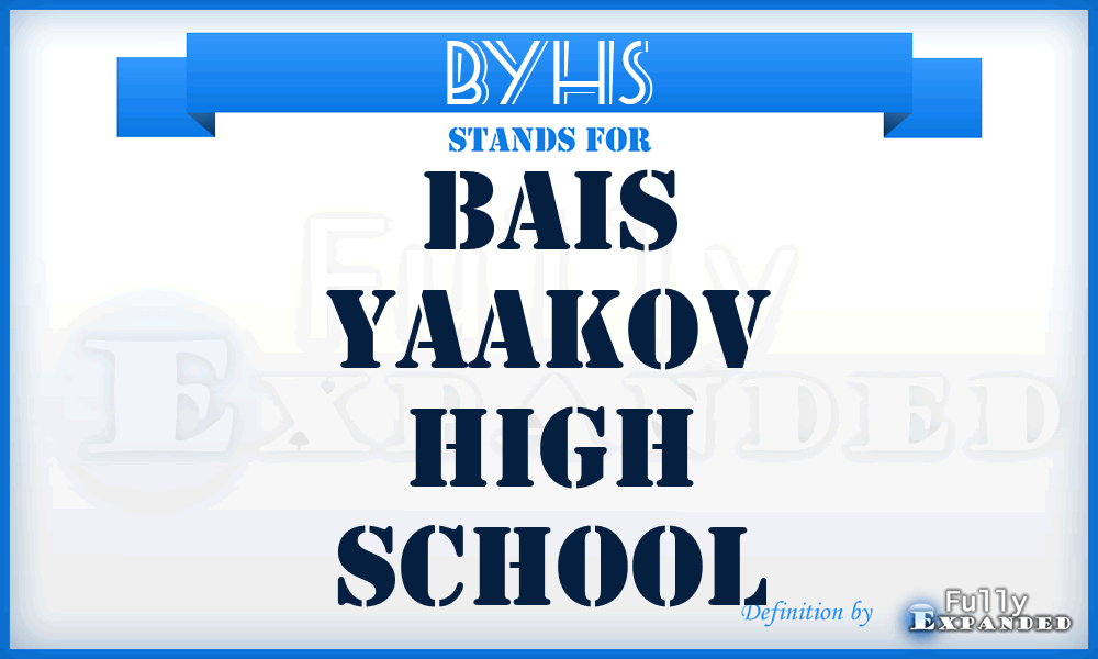 BYHS - Bais Yaakov High School