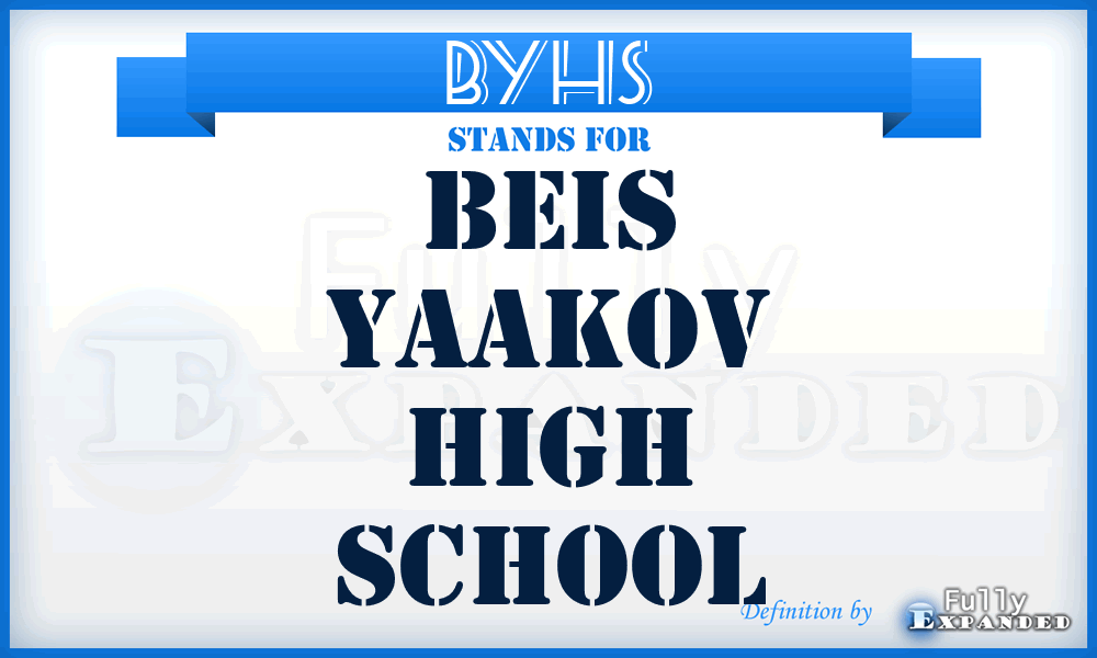 BYHS - Beis Yaakov High School