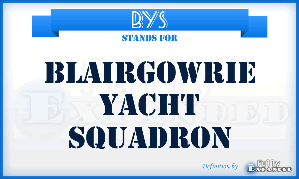 BYS - Blairgowrie Yacht Squadron