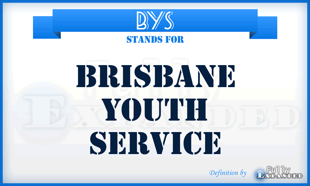 BYS - Brisbane Youth Service