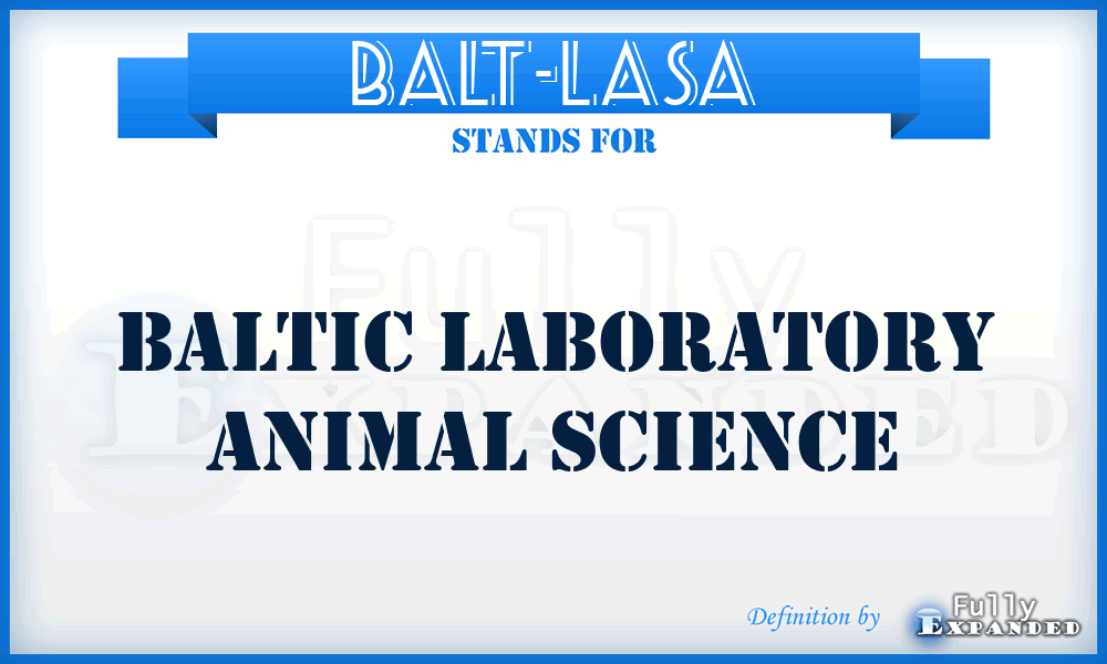 Balt-LASA - Baltic Laboratory Animal Science