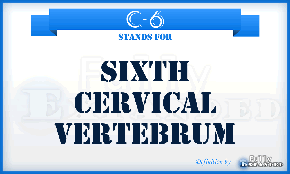 C-6 - sixth cervical vertebrum
