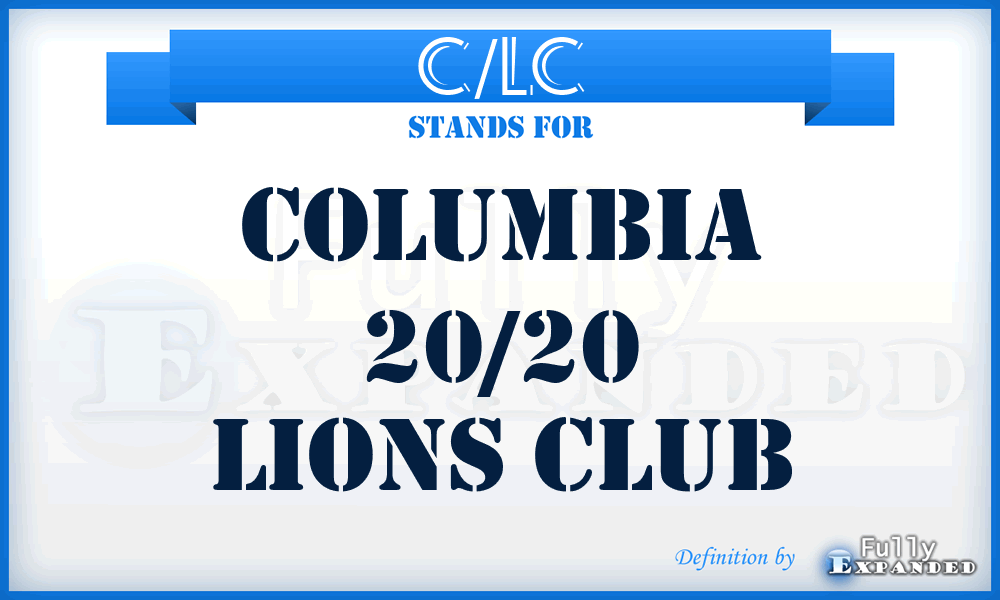 C/LC - Columbia 20/20 Lions Club